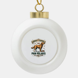 Boule En Céramique Équipe de Canidés Graphique Vintage de Chien avec
