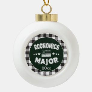 Boule En Céramique Étudiant en économie White Plaid