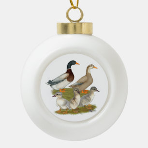 Boule En Céramique Famille de canards de Saxe