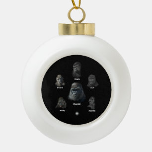 Boule En Céramique Famille Gorilla