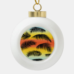 Boule En Céramique Feuilles de palmiers : motif sans soudure.