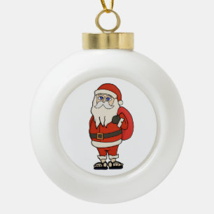 Boule En Céramique Flip Flops de Noël du Père Noël