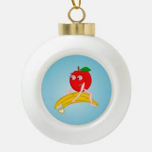 Boule En Céramique Fruit d'ostéopathe drôle Pomme Straightening une b