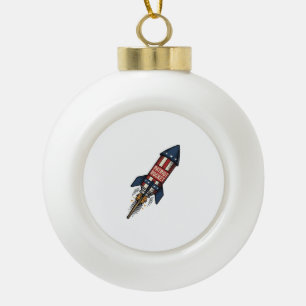 Boule En Céramique Fusée Patriot 4 juillet Conception de feux d'artif