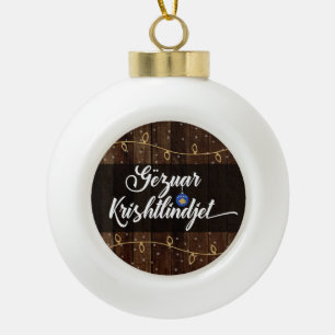Boule En Céramique Gëzuar Krishtlindjen Kosovan Joyeux Noël