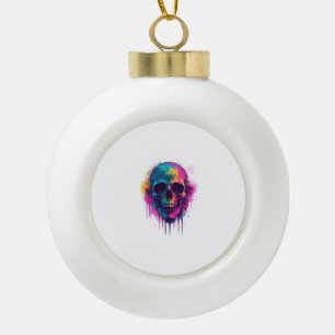 Boule En Céramique Graffiti Skull Rebel