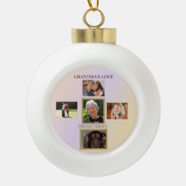 Boule En Céramique Grandma's Love 5-Photo Forever Family Tribute