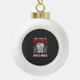 Boule En Céramique Graphisme Monde des Diables Miroir Hanté Halloween