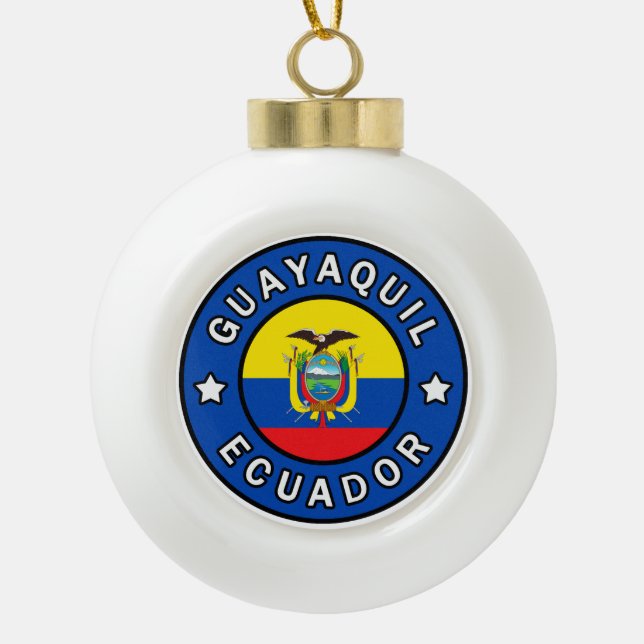 Boule En Céramique Guayaquil Equateur (Devant)