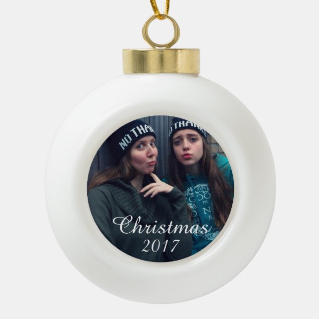 Boule En Céramique HAMbWG - ampoule de Noël - Votre image (Devant)