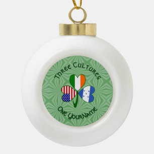 Boule En Céramique Hondúras Irlande États-Unis Trèfle Drapeau Personn