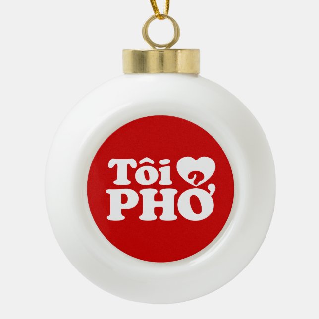 Boule En Céramique I Heart (Love) Pho (Tôi PHỞ) (Devant)