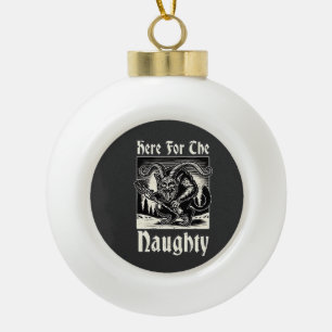 Boule En Céramique Ici pour le vilain Krampus Éffrayant Xmas Devil