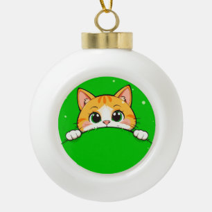 Boule En Céramique Illustration de chat mignon