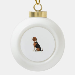 Boule En Céramique Illustration de vue arrière de chien Beagle vintag