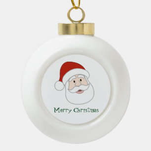 Boule En Céramique Illustration et texte du père noël
