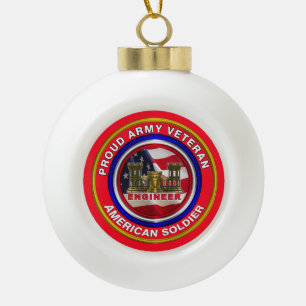 Boule En Céramique Ingénieur de l'Armée Noël de l'ancien combattan