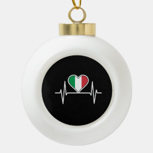 Boule En Céramique Italie - Bouton de coeur
