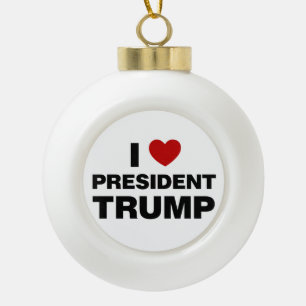 Boule En Céramique J'aime le président Trump cœur