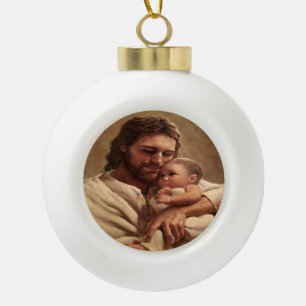 Boule En Céramique Jésus et l'enfant