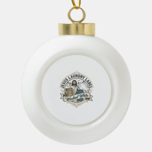 Boule En Céramique Jesus Étiquette de Lavage Blanchi Jésus Lavage Éta