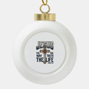 Boule En Céramique Jésus Le Chemin La Vérité La Vie Chemise Chrétienn