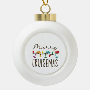 Boule En Céramique Joyeux Cruisemas Noël Croisière Famille Assortie