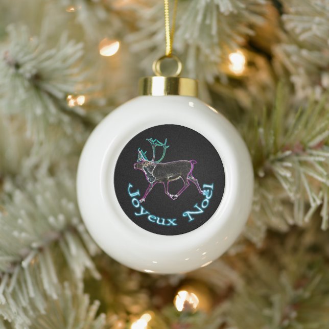 Boule En Céramique Joyeux Noё l - Caribou électrique (Arbre)