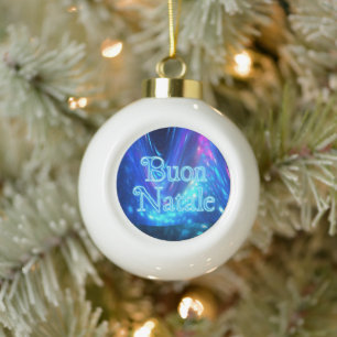 Boule En Céramique Joyeux Noël - Qaanaaq - Aurores boréales