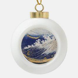 Boule En Céramique Katsushika Hokusai. vagues