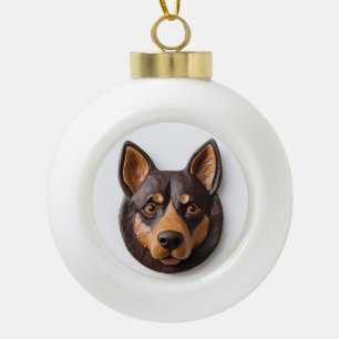Boule En Céramique Kelpie Chien australien 3D inspiré