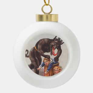 Boule En Céramique Krampus enlève des enfants