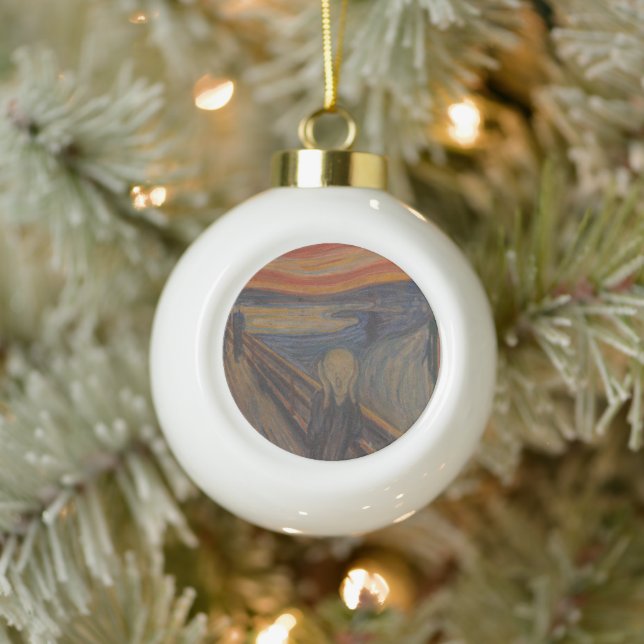 Boule En Céramique Le cri de la nature par Edvard Munch 1893 (Arbre)