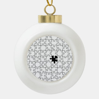 Boule En Céramique Le Motif de pièce de casse-tête manquant