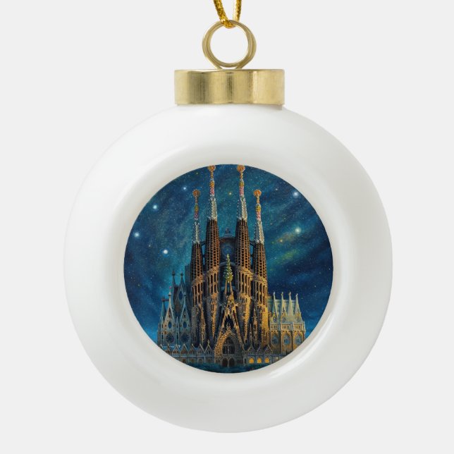 Boule En Céramique Le rêve étoilé de Gaudi | Barcelone Sagrada Famili (Devant)