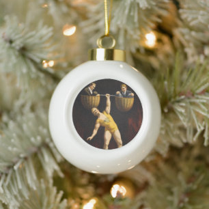 Boule En Céramique Le Sandow Eugen Sandow Vaudeville Weightlifter