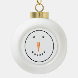 Boule En Céramique Le visage du bonhomme de neige
