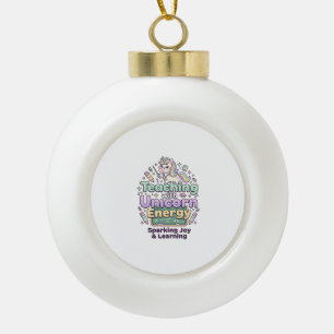 Boule En Céramique Licorne enseignant avec une typographie audacieuse