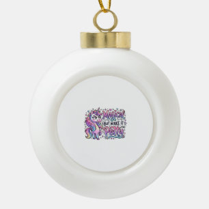 Boule En Céramique Licorne Magique mais Rendez-le Mesquin Idée Cadeau