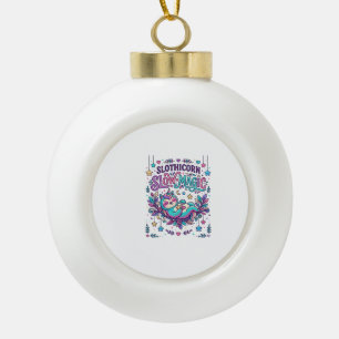 Boule En Céramique Licorne Slothicorne Magie lente Marché coloré