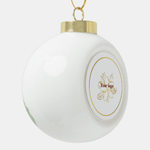 Boule En Céramique Logo personnalisé simple et élégant ici société c