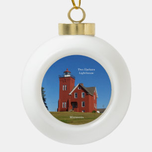 Boule En Céramique L'ornement du phare de deux ports