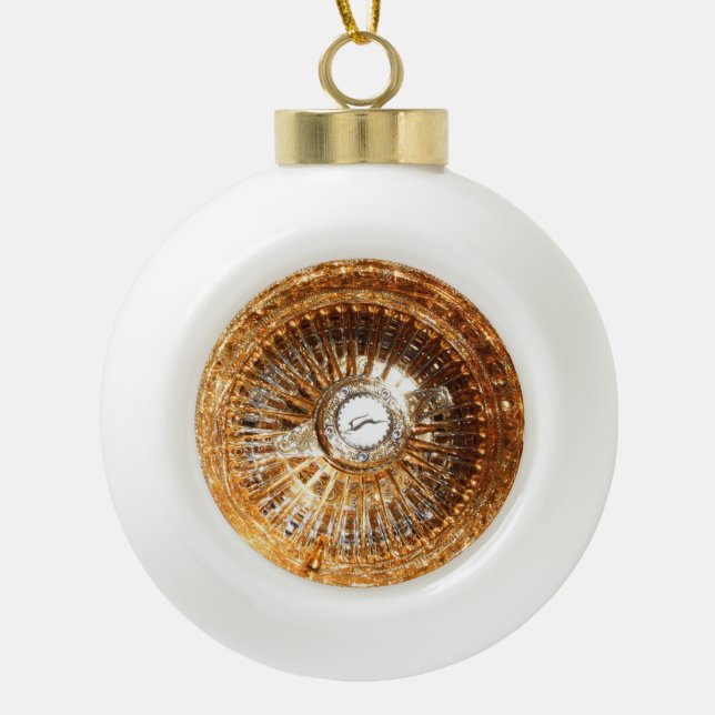 Boule En Céramique Lowrider Impala Wire Wheels Ornament de Noël (Devant)