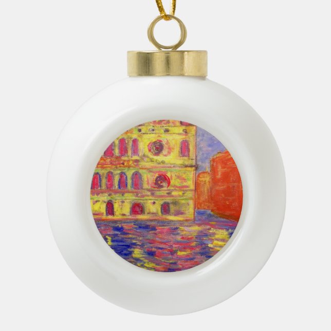 Boule En Céramique lumière de canal de Venise (Devant)