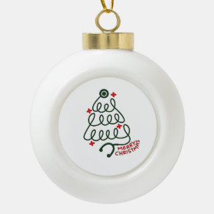 Boule En Céramique Lumières de sapin de Noël Stéthoscope Blouse de so