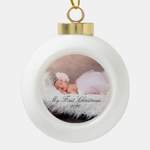Boule En Céramique Ma première petite fille de Noël