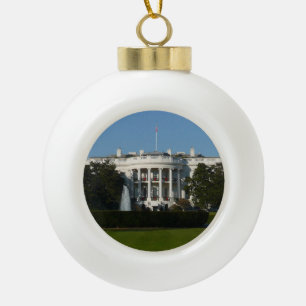 Boule En Céramique Maison Blanche de Noël pour les vacances Washingto