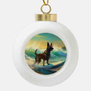 Boule En Céramique Malinoi Beach Surf Peinture belge