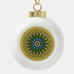 Boule En Céramique Mandala Floral Sans Couture