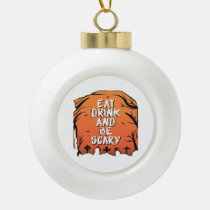 Boule En Céramique Manger, boire et être effrayant Design créatif Hal